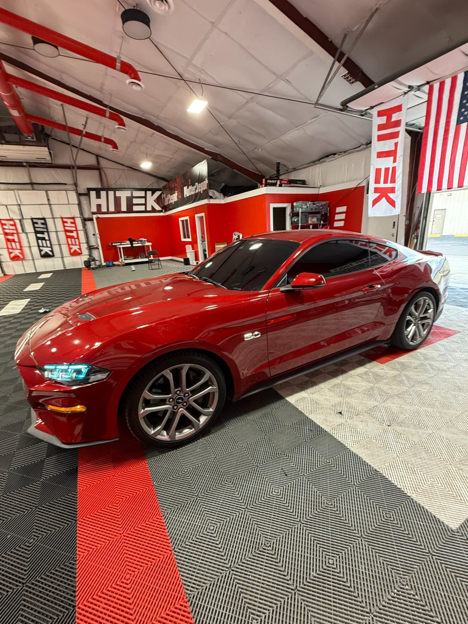 Ford Mustang GT with window tint - 713 Tint Lab Houston craftsmanship
